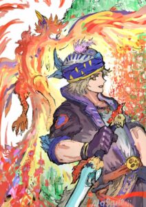 メリハリや見せ場のある、見栄えのする絵の描き方　作例2　FF6のロック